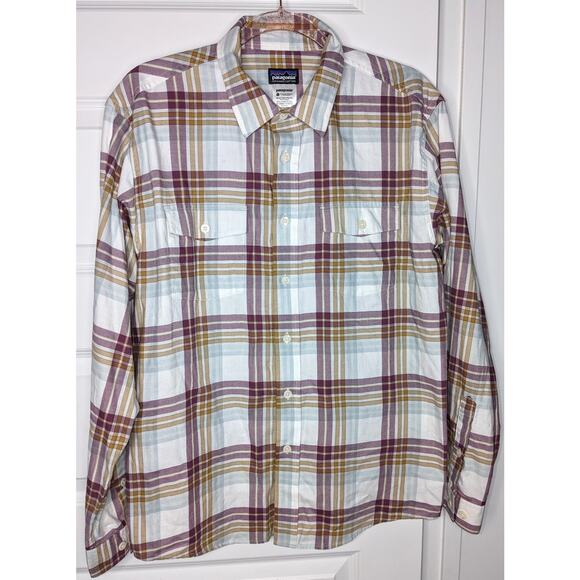 Patagonia Other - Patagonia Button up Shirt Buckshot  Mens Medium Organic Cotton Blend Plaid Gorp